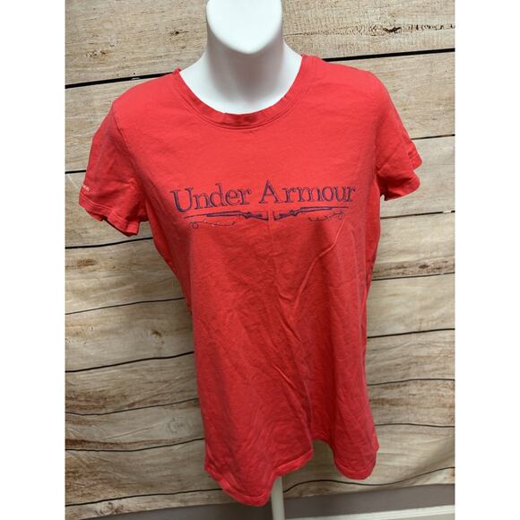 Under Armour Womens Hunting Shirt Size Medium Womens Pink Casual Short Sleeve - Picture 8 of 13